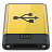 Yellow USB Icon 48x48 png